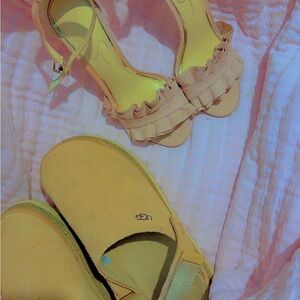 UGG Women's Cream Heeled Sandals